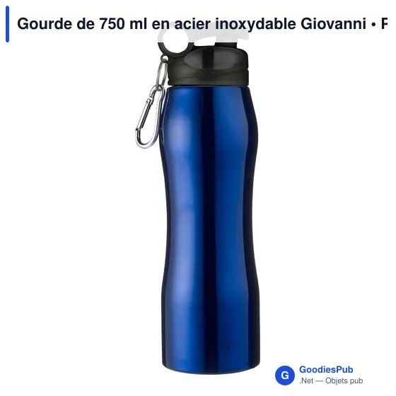 Gourde de 750 ml en acier inoxydable Giovanni - Image 2
