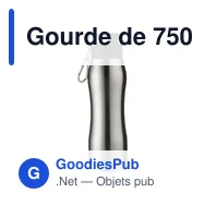 Gourde de 750 ml en acier inoxydable Giovanni - Miniature 11