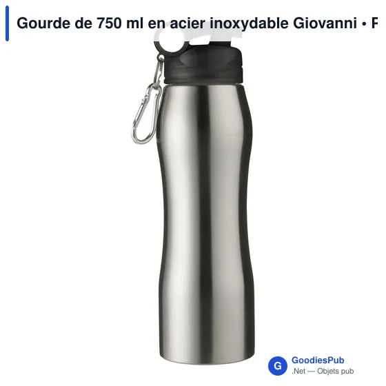 Gourde de 750 ml en acier inoxydable Giovanni - Image 11