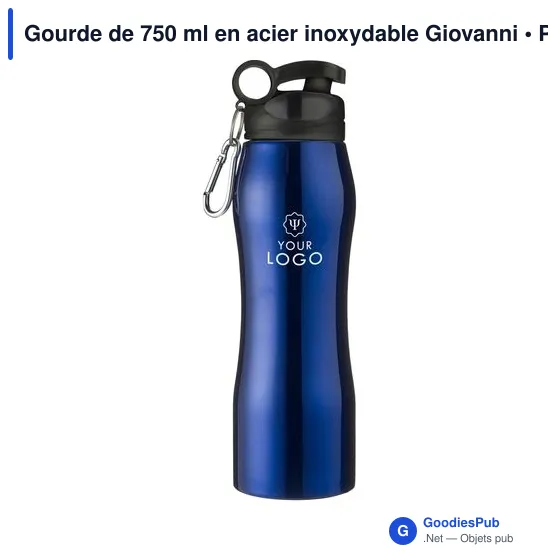 Gourde de 750 ml en acier inoxydable Giovanni - Image 5