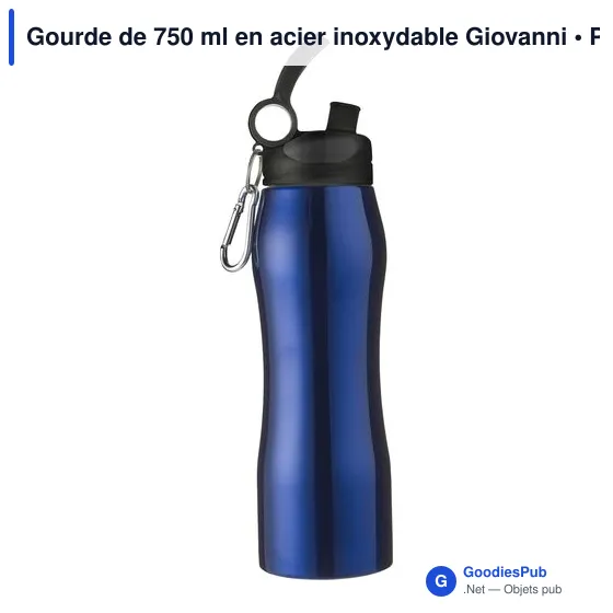 Gourde de 750 ml en acier inoxydable Giovanni - Image 8