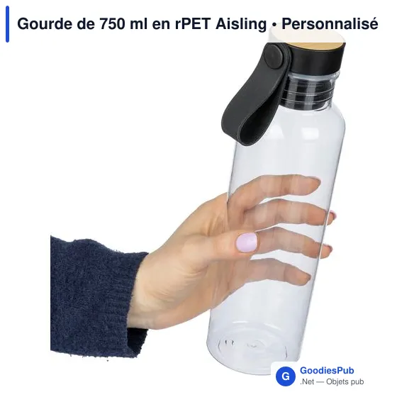 Gourde personnalisable 750 ml en rPET Aisling avec logo - Image 12