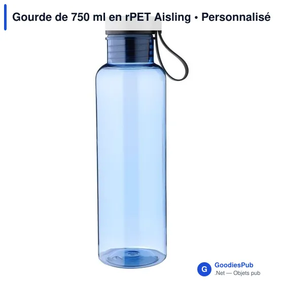 Gourde personnalisable 750 ml en rPET Aisling avec logo - Image 4