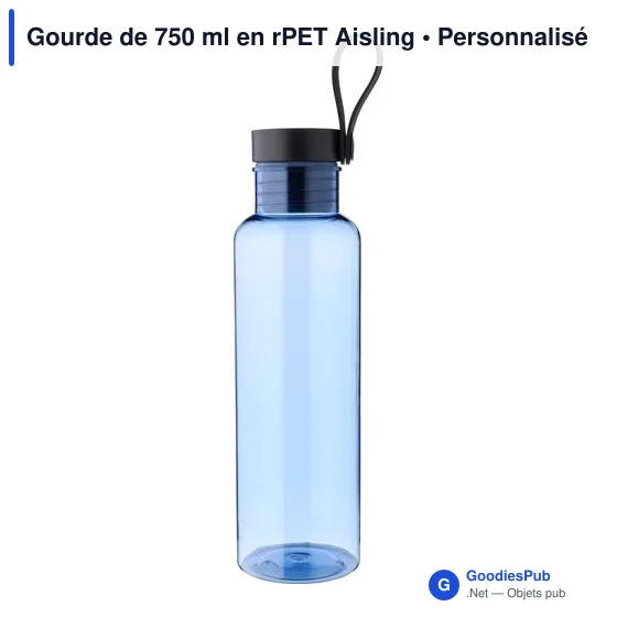 Gourde personnalisable 750 ml en rPET Aisling avec logo - Image 5