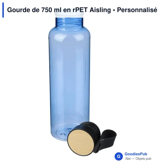 Gourde personnalisable 750 ml en rPET Aisling avec logo - Image 6