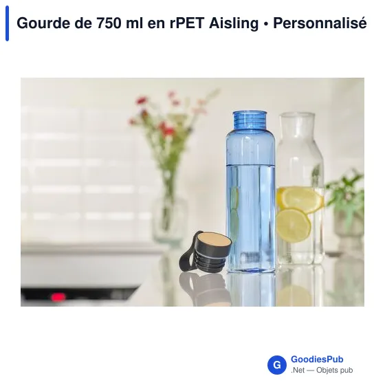 Gourde personnalisable 750 ml en rPET Aisling avec logo - Image 7
