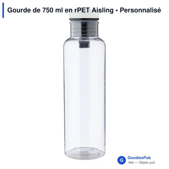 Gourde personnalisable 750 ml en rPET Aisling avec logo - Image 10