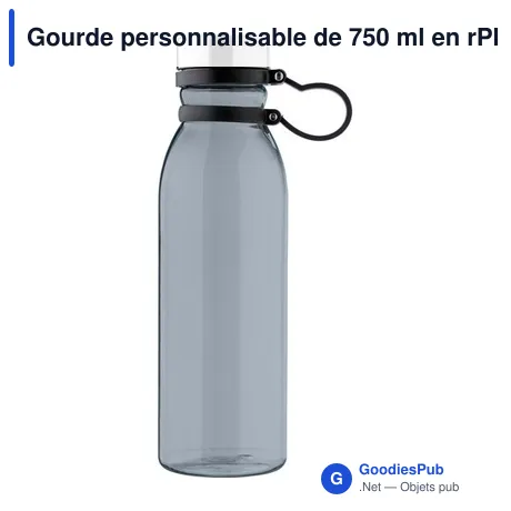 Gourde personnalisable de 750 ml en rPET avec logo - Timothy