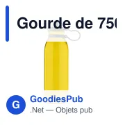 Gourde personnalisable de 750 ml en rPET avec logo - Timothy - Miniature 5