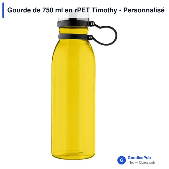 Gourde personnalisable de 750 ml en rPET avec logo - Timothy - Image 5