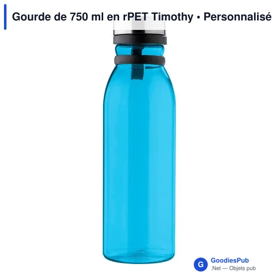 Gourde personnalisable de 750 ml en rPET avec logo - Timothy - Image 10