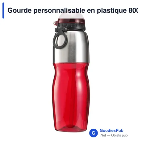 Gourde personnalisable en plastique 800 ml avec logo - Emberly