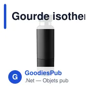 Gourde isotherme personnalisable en acier inoxydable Lieselotteavec logo - Miniature 1