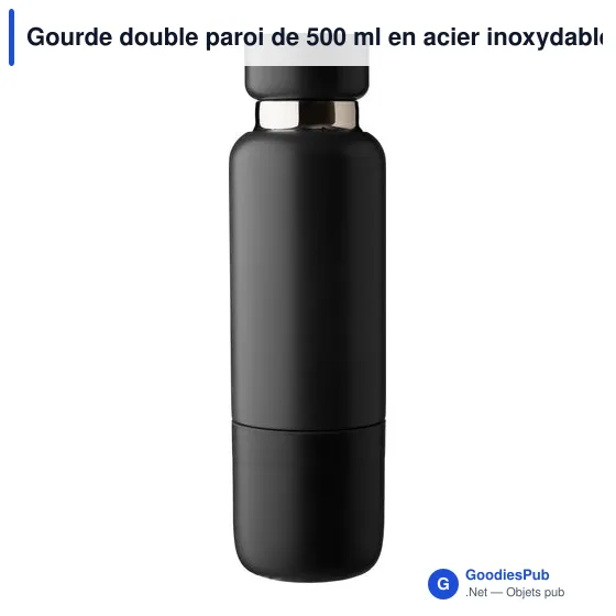 Gourde isotherme personnalisable en acier inoxydable Lieselotteavec logo - Image 1