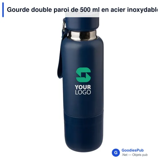 Gourde isotherme personnalisable en acier inoxydable Lieselotteavec logo - Image 11