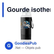 Gourde isotherme personnalisable en acier inoxydable Lieselotteavec logo - Miniature 3