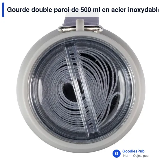 Gourde isotherme personnalisable en acier inoxydable Lieselotteavec logo - Image 4