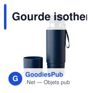 Gourde isotherme personnalisable en acier inoxydable Lieselotteavec logo - Miniature 5