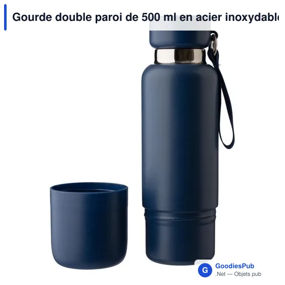Gourde isotherme personnalisable en acier inoxydable Lieselotteavec logo - Image 5