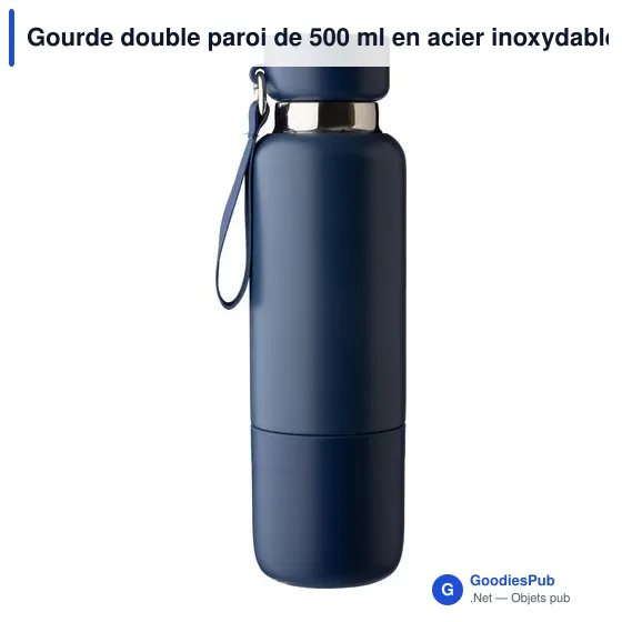 Gourde isotherme personnalisable en acier inoxydable Lieselotteavec logo - Image 6