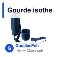 Gourde isotherme personnalisable en acier inoxydable Lieselotteavec logo - Miniature 7