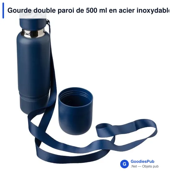 Gourde isotherme personnalisable en acier inoxydable Lieselotteavec logo - Image 7