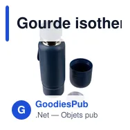 Gourde isotherme personnalisable en acier inoxydable Lieselotteavec logo - Miniature 8