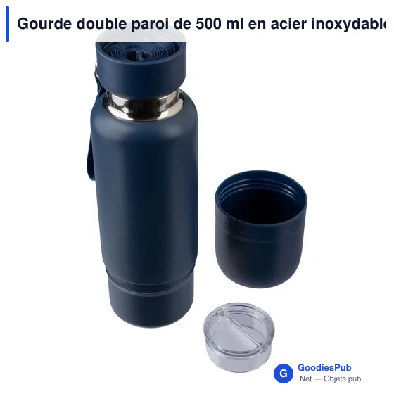 Gourde isotherme personnalisable en acier inoxydable Lieselotteavec logo - Image 8