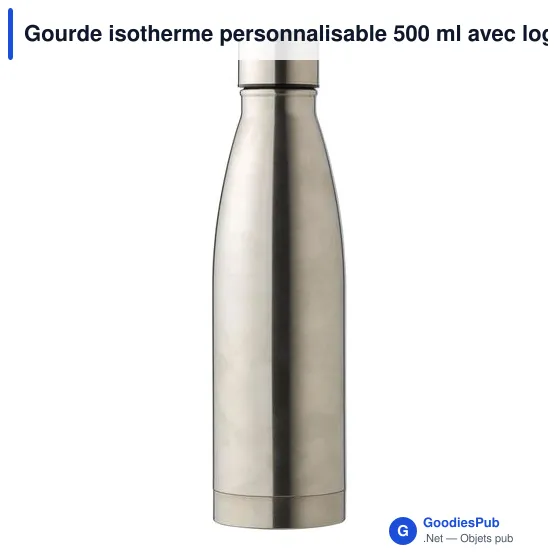 Gourde isotherme personnalisable 500 ml avec logo - Marcelino - Image 1