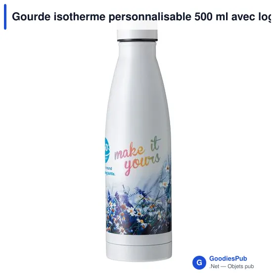 Gourde isotherme personnalisable 500 ml avec logo - Marcelino - Image 4