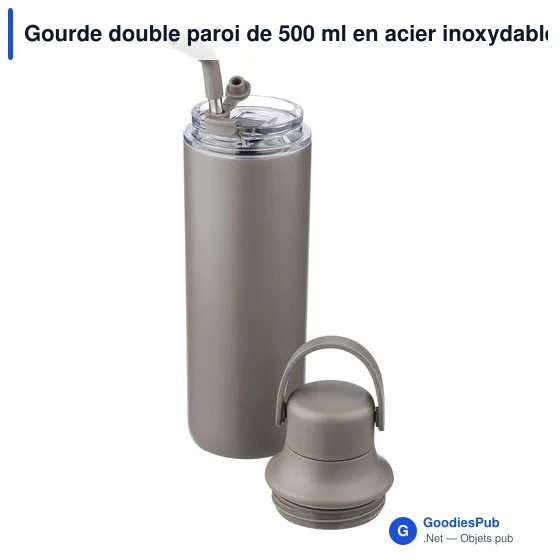 Gourde isotherme personnalisable 500 ml avec logo - Omari - Image 2