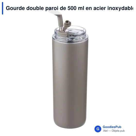 Gourde isotherme personnalisable 500 ml avec logo - Omari - Image 11