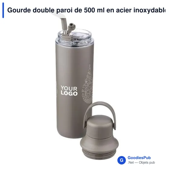 Gourde isotherme personnalisable 500 ml avec logo - Omari - Image 3