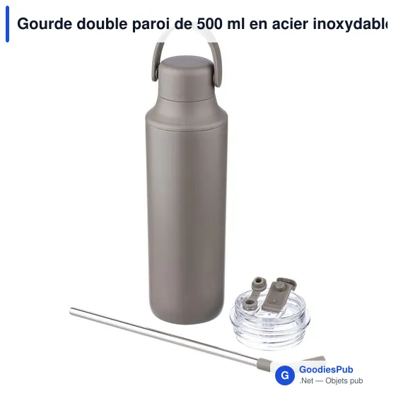 Gourde isotherme personnalisable 500 ml avec logo - Omari - Image 4