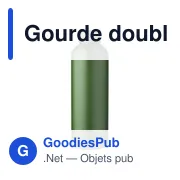 Gourde double paroi de 500 ml en acier inoxydable recyclé Isaih - Miniature 1