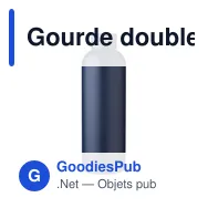 Gourde double paroi de 500 ml en acier inoxydable recyclé Isaih - Miniature 11