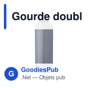 Gourde double paroi de 500 ml en acier inoxydable recyclé Isaih - Miniature 3