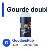 Gourde double paroi de 500 ml en acier inoxydable recyclé Isaih - Miniature 4