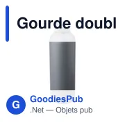 Gourde double paroi de 500 ml en acier inoxydable recyclé Isaih - Miniature 5