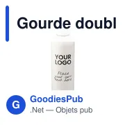 Gourde double paroi de 500 ml en acier inoxydable recyclé Isaih - Miniature 7