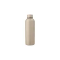 Variante beige - Gourde double paroi de 500 ml en acier inoxydable recyclé Isaih