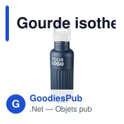 Gourde isotherme personnalisable 500 ml en acier inoxydable recyclé Lioravec logo - Miniature 3