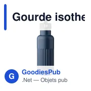 Gourde isotherme personnalisable 500 ml en acier inoxydable recyclé Lioravec logo - Miniature 4