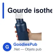 Gourde isotherme personnalisable 500 ml en acier inoxydable recyclé Lioravec logo - Miniature 8