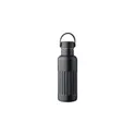 Variante noir - Gourde isotherme personnalisable 500 ml en acier inoxydable recyclé Lioravec logo