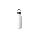 Variante blanc - Gourde isotherme personnalisable 500 ml en acier inoxydable recyclé Lioravec logo