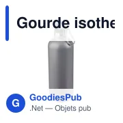 Gourde isotherme personnalisable en acier inoxydable recyclé - Lysandraavec logo - Miniature 2