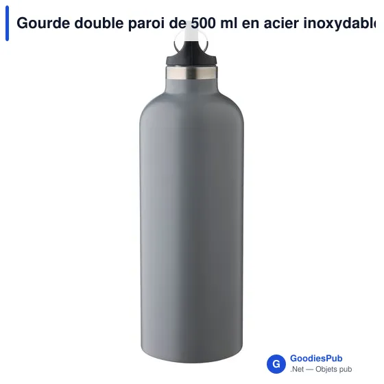 Gourde isotherme personnalisable en acier inoxydable recyclé - Lysandraavec logo - Image 11