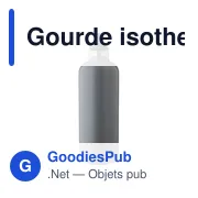 Gourde isotherme personnalisable en acier inoxydable recyclé - Lysandraavec logo - Miniature 3