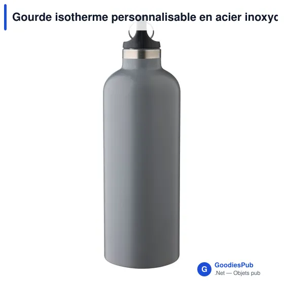 Gourde isotherme personnalisable en acier inoxydable recyclé - Lysandraavec logo - Image 3